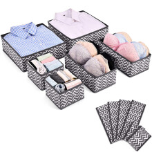 Versatile Efficient Organizer Set, Perfect For Socks, Underwear, And More, Featuring Non-Woven Fabric With Cardboard Support
