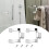 Serviette chromée, poignées de douche, quincaillerie de baignoire, construction robuste, ajustement sécurisé, design compatible avec les 3