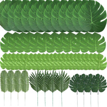 Reusable Fabric Monstera Leaves, Home DIY Tropical Atmosphere with Natural Leaf Design, Suitable for Jungle Theme Decor and Luau Party Decorations
