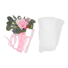 Elegant Silk Rose Flower Arrangements for Church Pew Decor, Reception Floral Decor, Simple Style, Attractive and Decorative for Weddings, Long Service