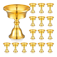 Candle Cup Series Messing-Butterlampen mit Metallbecher Kerzenhalter mit Öllampe 15-teiliges Butterblech Wohnaccessoires Geschenk