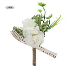 Groomsmen Floral Decor, Rustic Boho Wedding Accessories, Exquisite Corsage, Men's Artificial Flower Accessories for Wedding Boutonniere