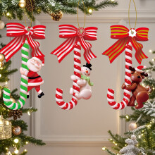 Festliche Dekoration, Zuckerstangen, bunte Weihnachtsdekoration, komplettes Set von Ornamenten, perfekt zum Verschenken von Weihnachtsfeiern