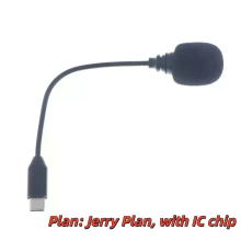 1PCS Typ C Handy/Tablet/PC Videoaufnahmemikrofon mit flexiblem Hals Aufnahme USB-C Computermikrofon für Vlog