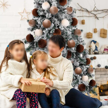 Braune Samt-Weihnachtsornamente Set aus 15 splittersicheren Kugeln 80 mm für Baumdekorationen und Akzente für das Festtagshaus