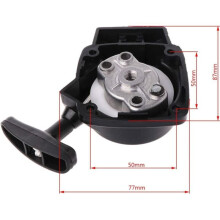 Arrancador manual de tiro para desbrozadora y cortasetos, arrancador de retroceso con polea compatible con Mitsubishi CG260BC260, motor