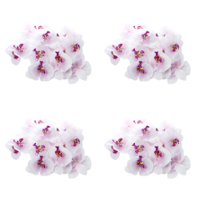 Los von 80 Stücken 9 cm Schmetterlings-Orchideenblume Kunstblumen-Kopfdekoration für Hochzeitsspangen-Zubehör