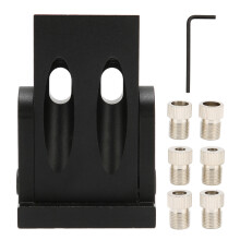 Compact Woodworking Joint Tool for Seamless Finishes, 15 Degree Pocket Hole Jig Kit Offers Precision Angle Drill Guide, Aluminum Alloy Punching for Ro