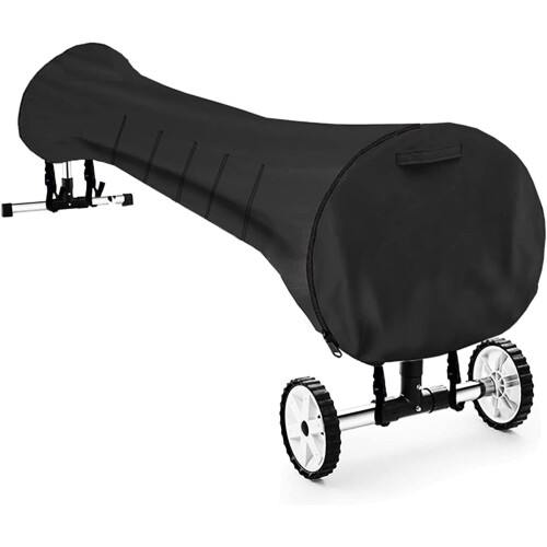 Capa retrátil ajustável para piscina enterrada, resistente e à prova de intempéries, fácil de guardar e transportar.