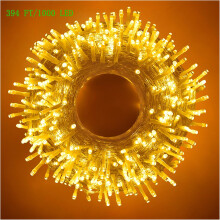 Guirnalda de luces LED con función de memoria, 120 metros (394 pies), luz blanca cálida superbrillante para una decoración navideña inolvidable,