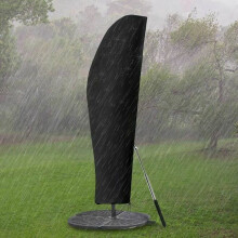 Outdoor Umbrella Cover, Heavy Duty Waterproof 420D Oxford Fabric with Silver Coating for Patio Offset Umbrellas up to 12ft Diameter