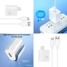 USB-C-Kabel 6A 120W Schnellladekabel USB-Kabel mit US-Adapter für mehrere Geräte Mobilgeräte und Tablets