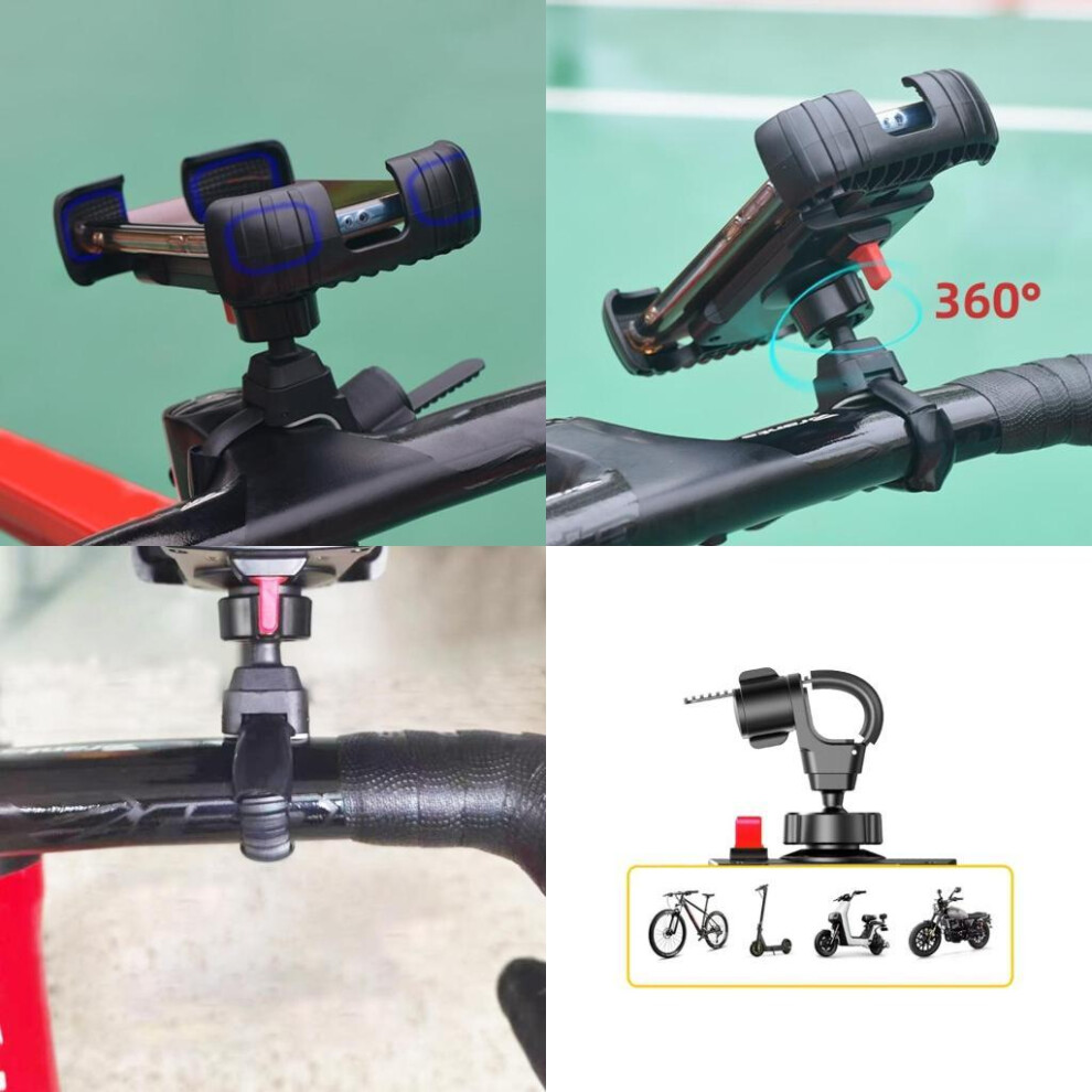 Smartphones Hold Abs Phone Stand Convenient Phone Mount Long Service Phone Hold Adjustment Phone Stand For Handlebars 6935161516524
