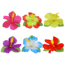 24 Stücke Hibiskusblumen Hawaii Sommerparty, künstliche Blumen Tischdekoration für Zuhause, Büro, Partyzubehör