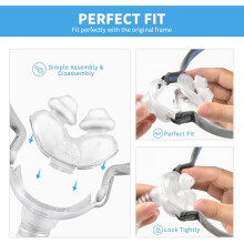 Ersatz-CPAP-Maske Nasenkissenkissen für Resmed Airfit P10 – 2-Pack große Größe