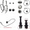 Boot Trunk Parcel Shelf String Clips 2pcs Secure Cargo Elastic Strap for Golf Mk6 and Tiguan 4