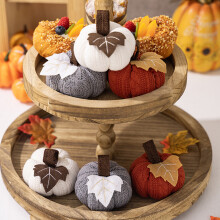 3 Herbst-Kürbis-Dekoration Künstliche Kürbis-Dekoration Schreibtisch-Kürbis-Ornament Herbst-Herbst-Thanksgiving-Ernte Halloween-Dekoration