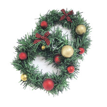 Weihnachtsfeier Weihnachtskugelkranz Desktop Weihnachtselement Charmant saisonale Dekoration Einfache Hängung von Kranz