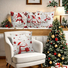 4-teilige 3D-Weihnachtskissenbezüge Sofa Kissen – Bezüge Kissenbezug für zu Hause 2026 Weihnachtsdekorationen