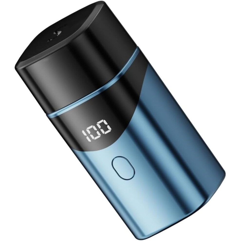 Electric Shaver for Men USB Rechargeable Travel Razor Fully Washable Compact Design Blue