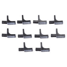 Regalhalterung Regalstützen Metall 10 Stück Zubehör für Regale Zubehör für Weinschrank Silber/schwarz Praktisch