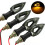 4Pcs Motorrad Herzform Universal 12 LED-Blinker Kurzblinker Blinker Blinker Bernsteinfarben 1