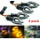 4Pcs Motorrad Herzform Universal 12 LED-Blinker Kurzblinker Blinker Blinker Bernsteinfarben 2