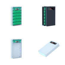 Multifunktional für Shellbox mit 2 USB-Ausgangsanschlüssen, 5-Slots Batteriebehälter, DIY für das Gehäuse