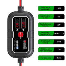 10A 12V MPPT Solar Charge Controller LCD Digital Regulator Wasserdichter SAE-Anschluss für AGM Gel Deep Cycle Lithium