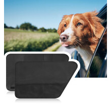 Waterproof Dog Car Door Protector with Mesh Pockets for Back Seat, Scratch Resistant Fabric