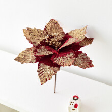 3 Stück Weihnachtsdekoration Filzstoff Blumen 30 20 cm lebendige Weihnachtsbaumdekoration Künstliche Weihnachtssternblumen Weihnachtsdekoration