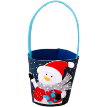 3-teilige Weihnachtsstoff-Geschenktaschen mit Weihnachtsmann- und Rentiermotiven Tragetaschen für die Weihnachtsfeier
