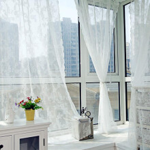 (White, 145cm*200cm 500G) Light Filtering Sheer Curtains For Tranquil Bedroom Functional