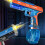 (Black and blue) ABS Small Size Watergun With Large Capacity For Endless Built-in 3