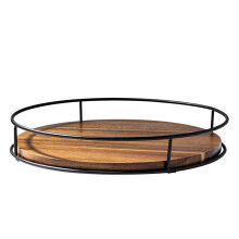 (Diameter: 29CM) Countertop Kitchen Storage Tray 360 Rotation For Easy Access