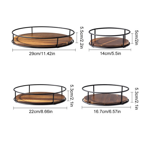 (Diameter: 14CM) 360 Rotating Kitchen Shelves Convenient Access To Items No llation 2