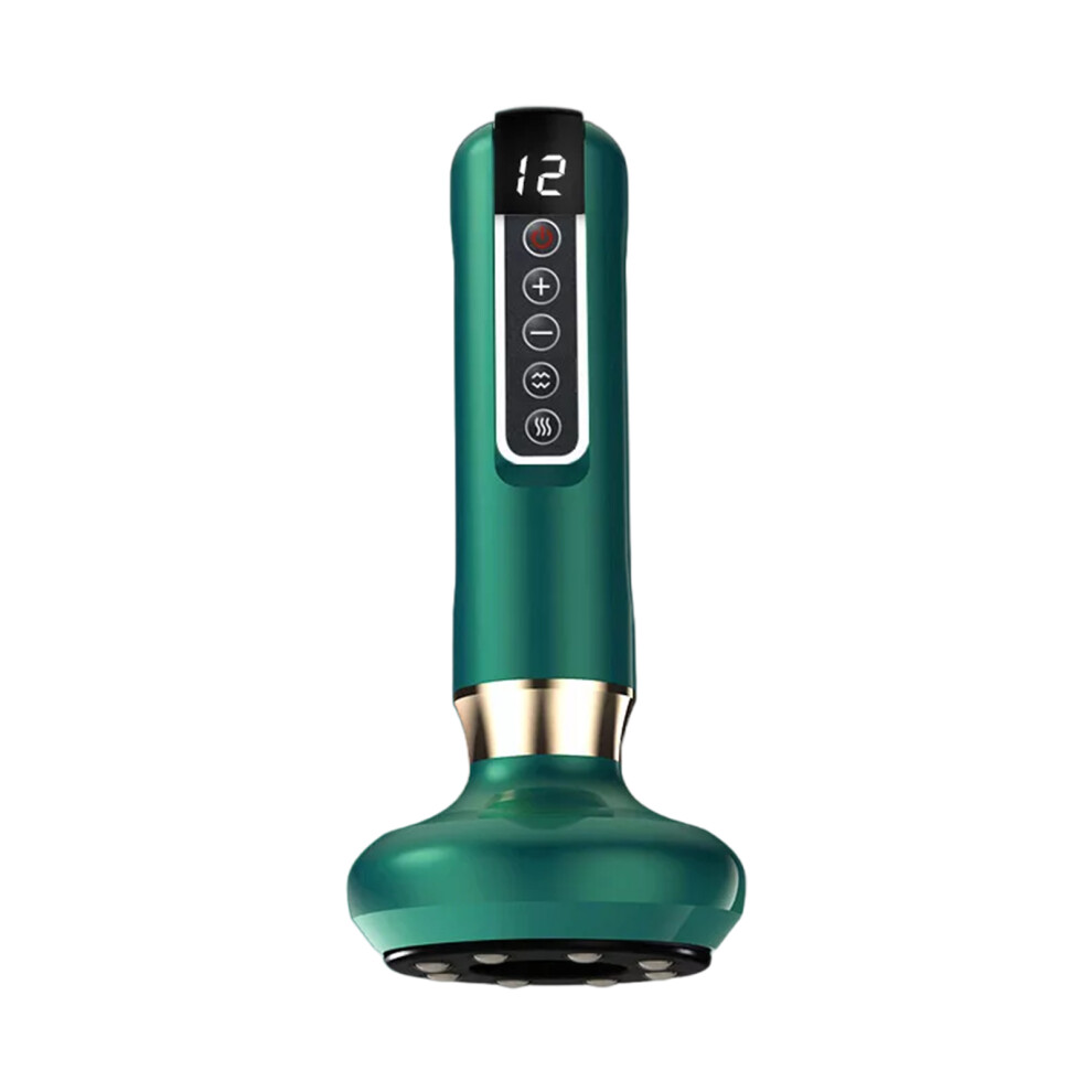 (green, 12 gear) Smart Vacuum Massage Jars Convenient Relaxing Rechargeable Provide