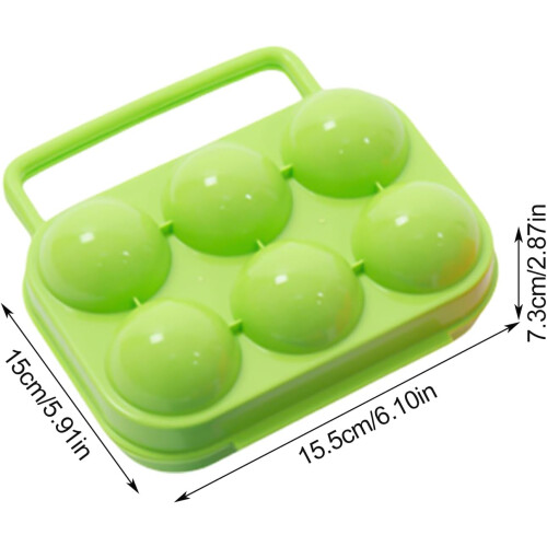 Egg Case Hard Boiled Egg Container Reusable Grid 6Square Refrigerator Organizer Easter Farm 2
