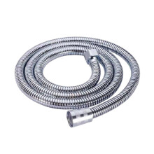 1.5/2 m Stainless Steel Shower Hose Black/Silver Long Bathroom Shower Water Hose Extension Sanitary Pipe Shower Head Pipe (2 m Silver) 2m Silver