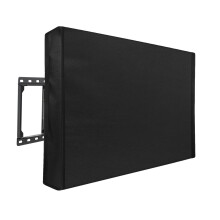 Outdoor TV Cover 600D Waterproof AllWeather Protector with Pocket for 3265 Inch Flat Screens Black
