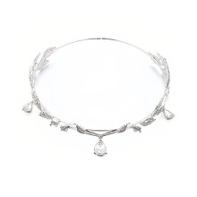 Women's Headband Leaf Wedding Tiara Crown Crystal Princess