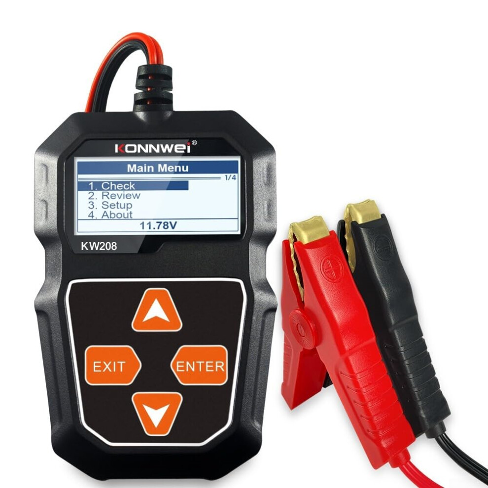 Kw208 Car Battery Tester 6V 12V With Cca Check Alternator Test For Agm Gel Lead Acid Batteries 9347817886191