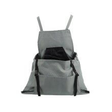 Waterproof Gardening Harvest Apron with Large Pocket, Adjustable Straps for Fruit Picking, Grey