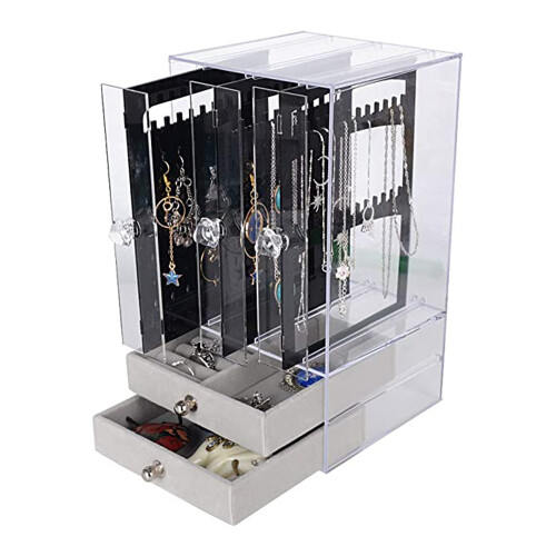 Ultimate Jewelry Organizer, Velvet Soft Tray, Space-Saving Design 1