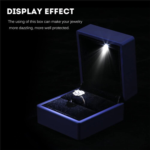 Luxury Engagement Ring Boxes With Led Light For Special Occasions 2