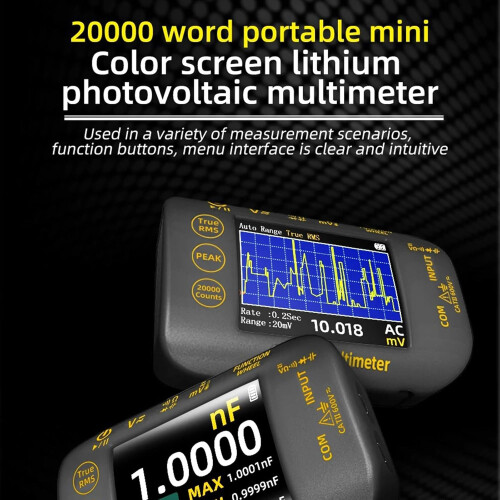Real Time Waveform Multimeter With Temperature, Resistance, Voltages, And Continuity Testing,  Precision Multitester 1