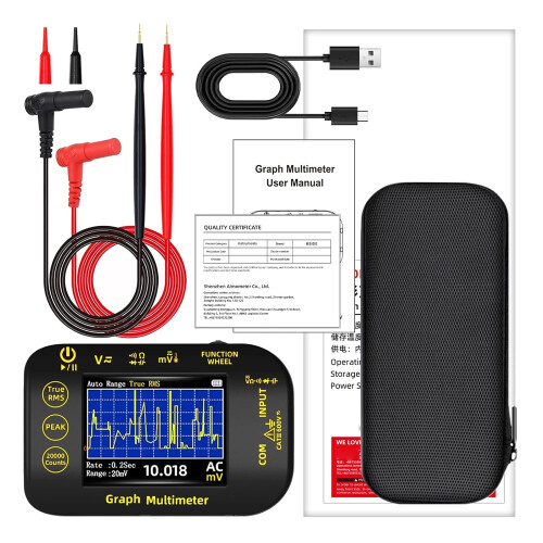 Real Time Waveform Multimeter With Temperature, Resistance, Voltages, And Continuity Testing,  Precision Multitester 2