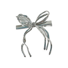 Liquid Metal Butterfly Hair Clip for Women, Birthday Party NonSlip Hairpin with Rhinestone