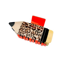 Versatile pencil hair clip with sunflower stripes for enhancing hairstyle.