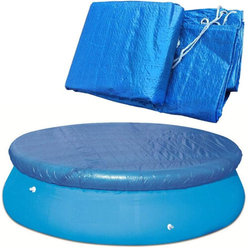 Polyester Pool Cover, Drawstring Design For Above Ground Pools, Waterproof And Convenient Solar Covers 1